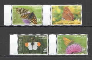 Mv20 2020 Rarotonga Butterflies Flora & Fauna Set Mnh