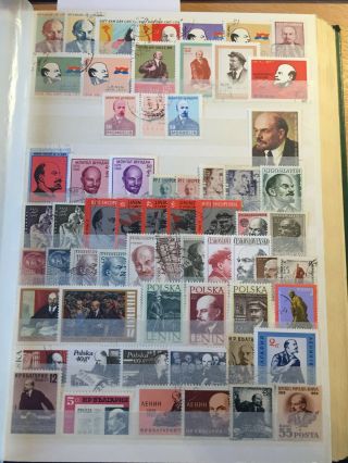 World Thematic Famous People 10 Pages Of Stamps Incl Stalin,  Mao,  Lenin & Sheets