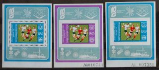 Bulgaria 1973 Olympics,  Soccer,  Xf Imperf,  Perf Mnh Sheets,  Football,  Sports