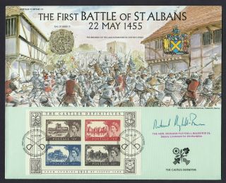 Battle Of St Albans 1455 2005 Cover Signed By Deputy Lieutenant Of Hertfordshire