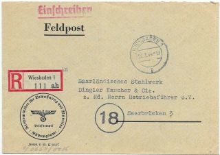 Germany Ww2 Ruestungsamt Fieldpost Cover 1944.  V - 2 Rocket Peenemuende