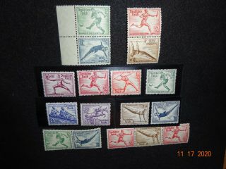 Germany - 1936 Olympic Stamp Set.  Mnh.