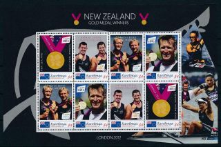 [106952] Rarotonga Cook Isl.  2012 Olympic Games London Zealand Sheet Mnh