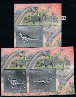 Me Guyana 1994 - Mnh - Silver - Dinosaurs - Prehistorical Animals - Korea