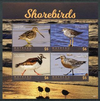 Mayreau Grenadines St Vincent 2018 Mnh Shorebirds Waders 4v M/s Birds Stamps