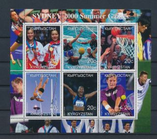 Lm90884 Kyrgyzstan 2000 Sydney Sports Olympics Good Sheet Mnh