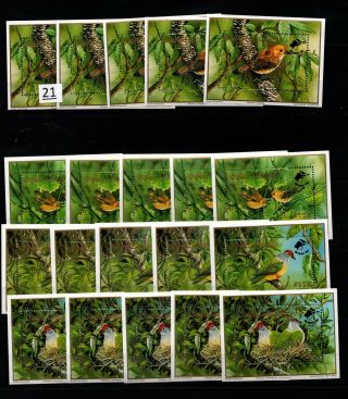 / 5x Cook Islands - Mnh - Birds - Overprint