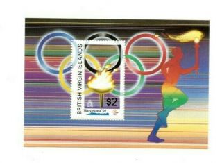 Special Lot British Virgin Islands 1992 761 - Olympics - 10 Souvenir Sheets - Mnh