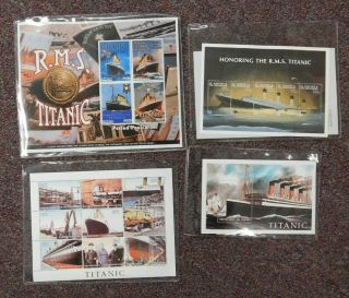 World Stamp Lot Honoring The R.  M.  S.  Titanic With & 99 Little Known Facts