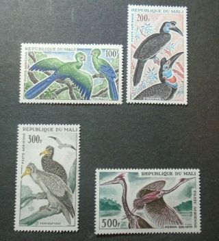 Early Aviation Birds Wildlife Set 100fr - 500fr Vf Mnh France Mali W99.  35 0.  99$