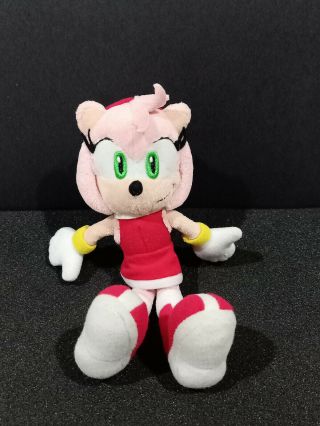 Sanei Sonic Amy Rose The Hedgehog 2007 S Size 8 " Plush Toy Doll Sega Japan