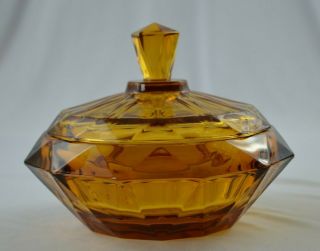 Viking Glass Amber Epic Facet Covered Candy 6816