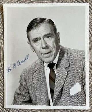 Rare Actor Leo G.  Carroll Autographed 8x10 Photo From The Man From U.  N.  C.  L.  E.