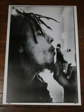 Bob Marley Spliff Picture Vintage 1990s Giant Splash Poster Xl 1033