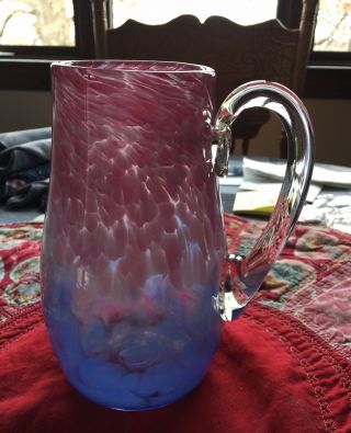 Hand Blown Art Glass Tankard Or Mug
