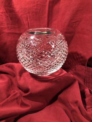 Vintage Waterford Crystal Rose Bowl/Vase - Glandore - Small Chip - Stunning 3