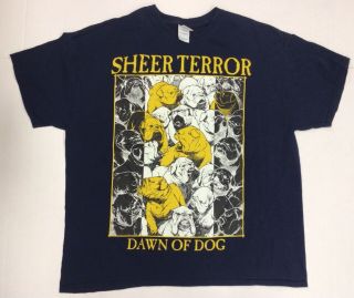 Sheer Terror “dawn Of Dog” T - Shirt Nyhc Celtic Frost Cro - Mags Warzone Carnivore