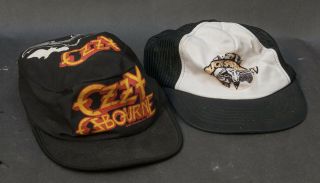 Pair,  1982 Rare Ozzy Osbourne Painter Cap Hat Vintage,  Black Sabbath Cap No Res