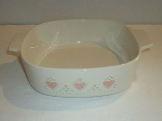 Corning Ware A - 2 - B Forever Yours 2 Quart Square Casserole 8 3/8 In X 2 1/2 In