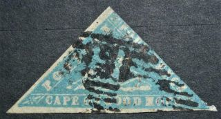 Cape Of Good Hope 4d 1861 Milky Blue Woodblock Sg14