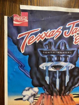 TEXXAS JAM 1987 poster Boston Aerosmith Whitesnake Poison Tesla Cotton Bowl VTG 3