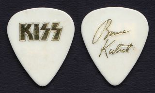 Kiss Bruce Kulick Signature White/gold Guitar Pick - 1992 Revenge Tour
