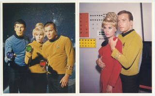 4 Star Trek Tv Show Lithograph Pictures—kirk,  Spock,  Janice Rand,  Sulu
