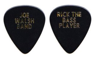 Eagles Joe Walsh Band Rick Rosas Bass Player Black Guitar Pick - 1990 Tour