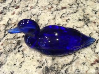 Fenton Cobalt Blue Mallard Duck