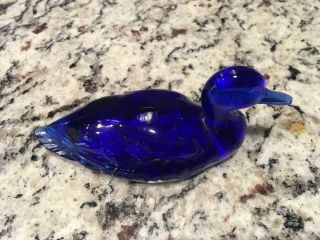 Fenton Cobalt Blue Mallard Duck 2