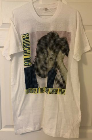 Vtg 1990 Paul Mccartney “flowers In The Dirt” World Tour Concert T - Shirt Size Xl