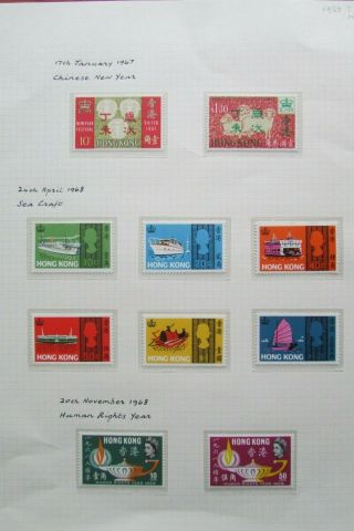 Xl5775: Hong Kong (1967 - 68) : 3x Qeii Stamp Sets