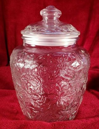 Vintage Princess House Fantasia 2 Pc.  Crystal Canister 5213.  Air Tight Seal
