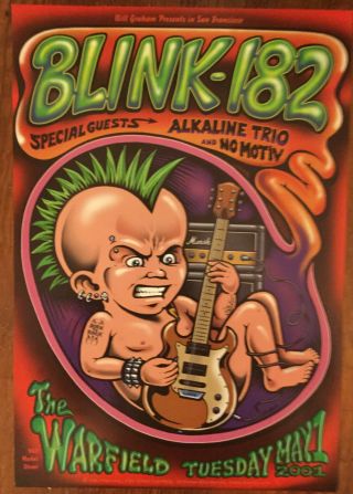 Blink 182 Alakaline Trio Warfield Poster Fillmore