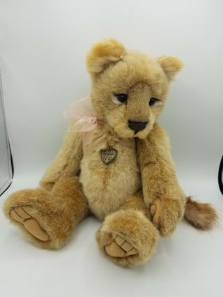 Charlie Bears Lyra 18 " Lioness Retired Rare With Tags Cat Plush