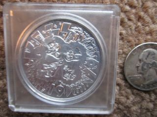 Kiss Mardi Gras Token Coin.  Silver.  1970 
