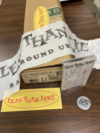 Less Than Jake Box Promo Rare Sampler Cassette Pez Button Sticker Toilet Paper 2