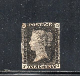 1840 Great Britain Sc 1,  Famous Penny Black,  1st Worldwide Stamp,  Wow