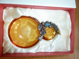 TITTOT Taiwan Glass - Plentiful Harvest - amber & metal work,  pear 2