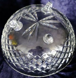 Vintage Retro 3 footed Diamond Cut Crystal Bowl 19.  5 cm 1.  2kg 2