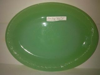 Vintage Jadeite Oval Platter Fire King 12 " X 9 " Platter In