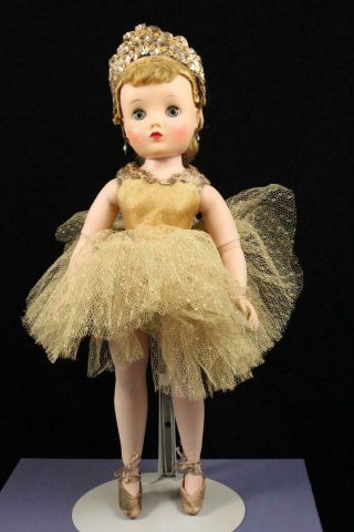 Madame Alexander Elise Gold Ballerina Doll 1957 Hard Plastic Face Blonde 14 