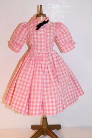 Madame Alexander Tagged Cissy Doll Pink Check Shirtwaist & Petticoat 1956