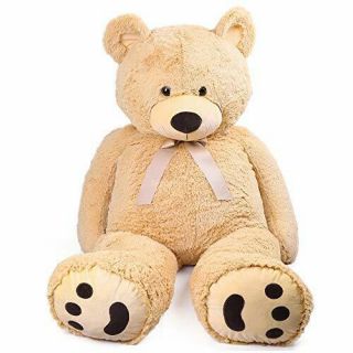 5 Foot Giant Teddy Bear Stuffed Animal Plush,  Cuddly Big Teddy Bear,  5ft Beige