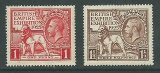 Gb Kgv 1925 British Empire Exhibition Sg432 - 433 Never Hinged.  (6024)