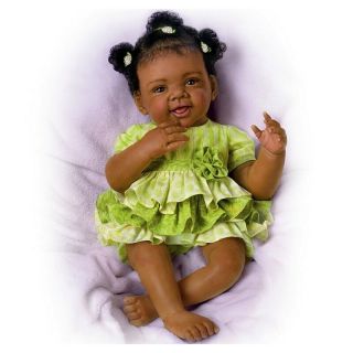 Ashton Drake Alexis So Truly Real African - American Baby Doll By Waltraud Hanl