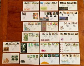 X 20 Gb First Day Covers,  Horses,  Flowers,  Cats,  Dogs,  National Trust Etc