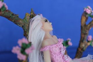 Ooak Doll Fairy Dreamy,  1:12 Scale,  Polymer Clay Sculpture,  By Diana Genova