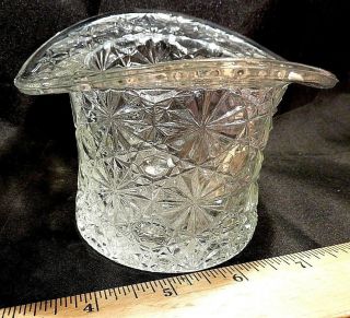 EXTRA CUTE Fostoria American Large Crystal TOP HAT Vase 3.  5 