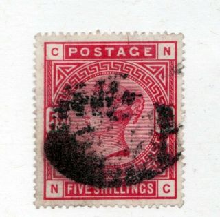 Great Britain 1884 Sc 108 5 Shillings Carmine Rose Cv $310